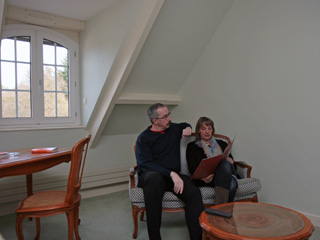 Salon de la chambre du château Saint-Jean