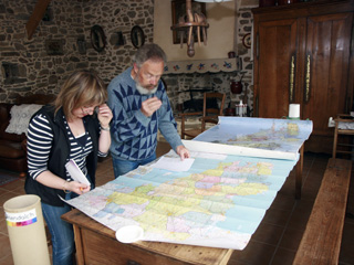 Christine et Michel au travail
